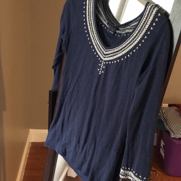 Lucky brand navy blue top - Picture 1 of 4